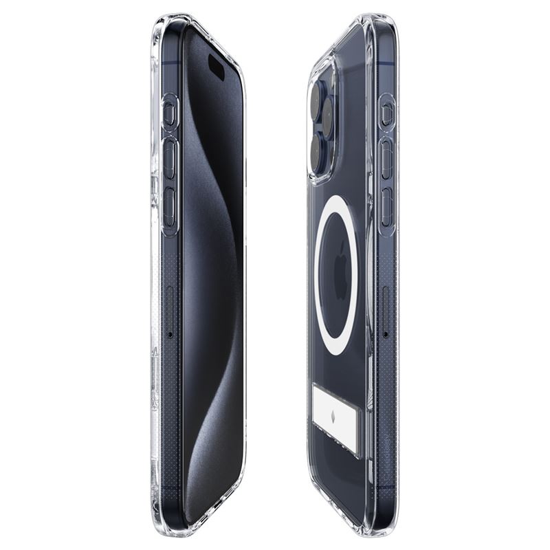 Husa telefon, Spigen, Policarbonat, Caseology Capella Mag Kickstand, iPhone 15 Pro Max, Transparenta, Compatibila MagSafe (iPhone 15 Pro Max, ACS06622) by www.silkase.ro